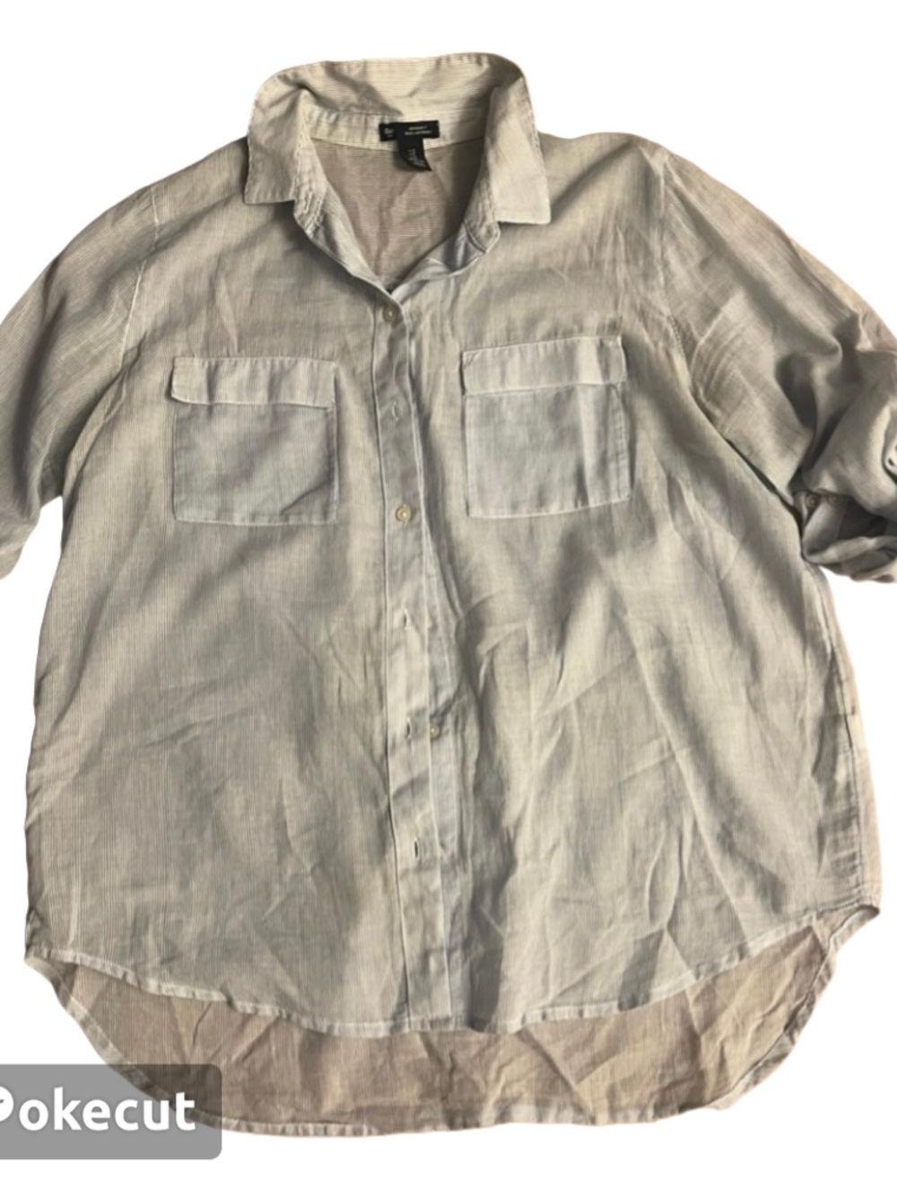 Gap Striped Boyfriend Fit Shirt